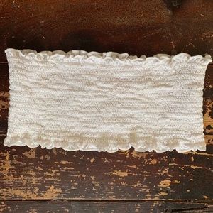 pacsun frilly bandeau crop/tube top
